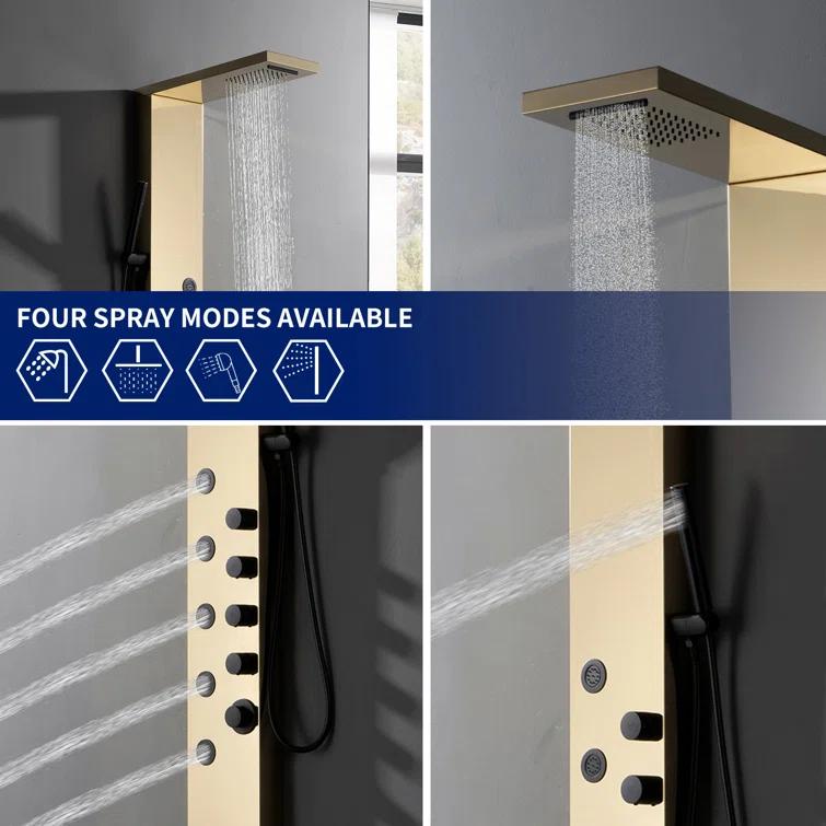 57.99'' Shower Panel with Fixed Shower Head