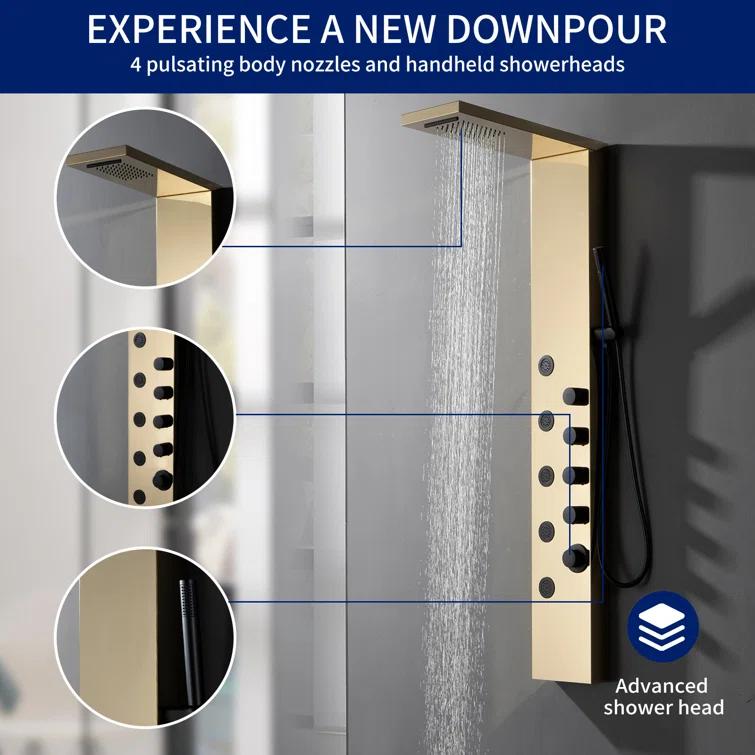 57.99'' Shower Panel with Fixed Shower Head