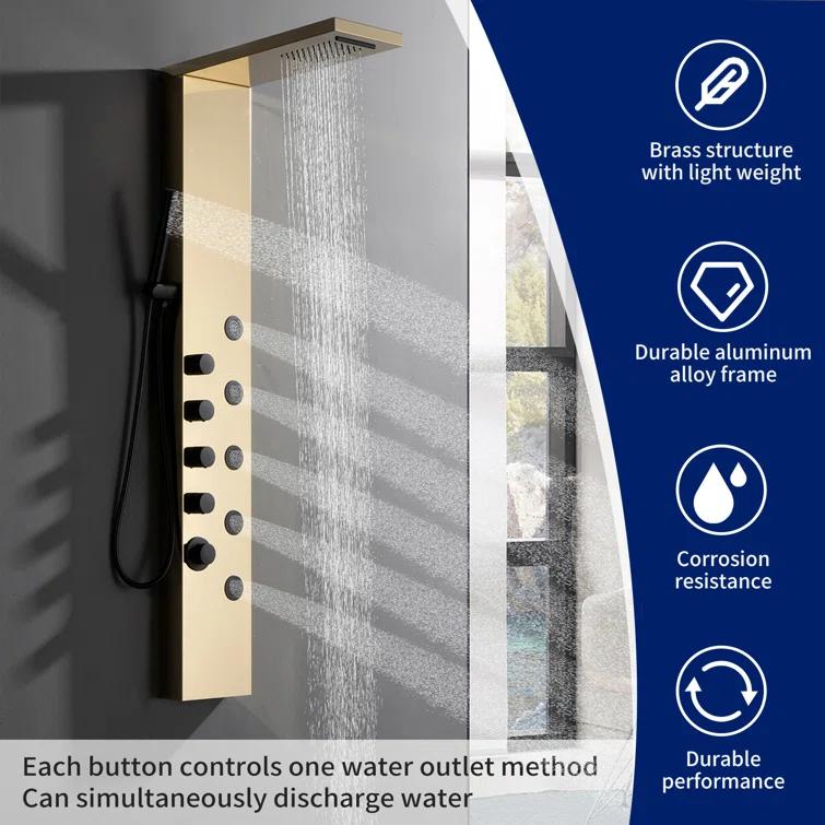 57.99'' Shower Panel with Fixed Shower Head