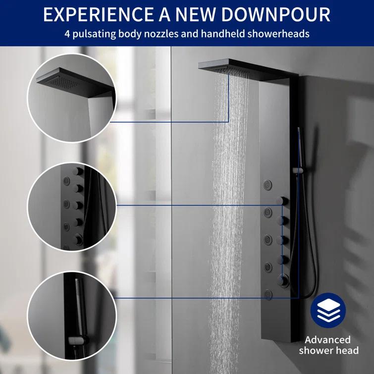 57.99'' Shower Panel with Fixed Shower Head