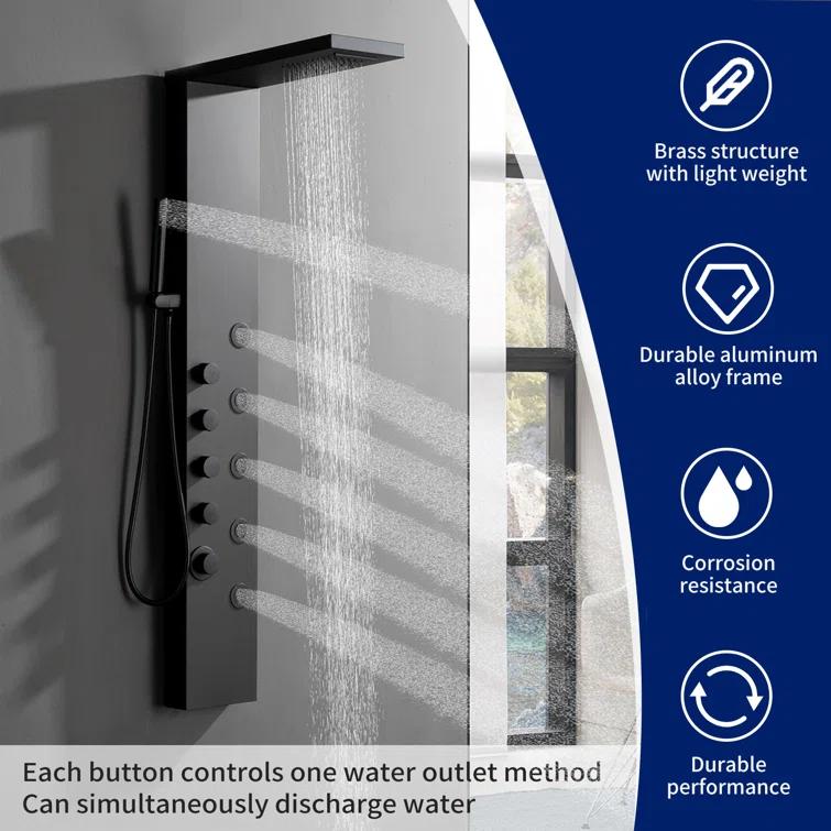 57.99'' Shower Panel with Fixed Shower Head