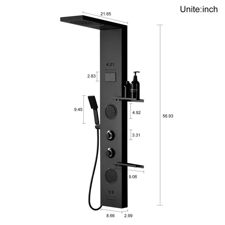 56.93'' Shower Panel with Fixed Shower Head