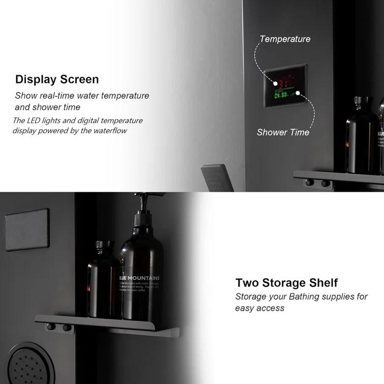 56.93'' Shower Panel with Fixed Shower Head