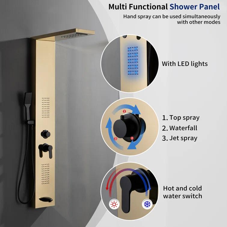 57.99'' Shower Panel with Fixed Shower Head