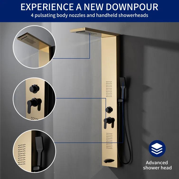 57.99'' Shower Panel with Fixed Shower Head