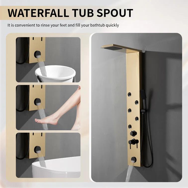 57.99'' Shower Panel with Fixed Shower Head