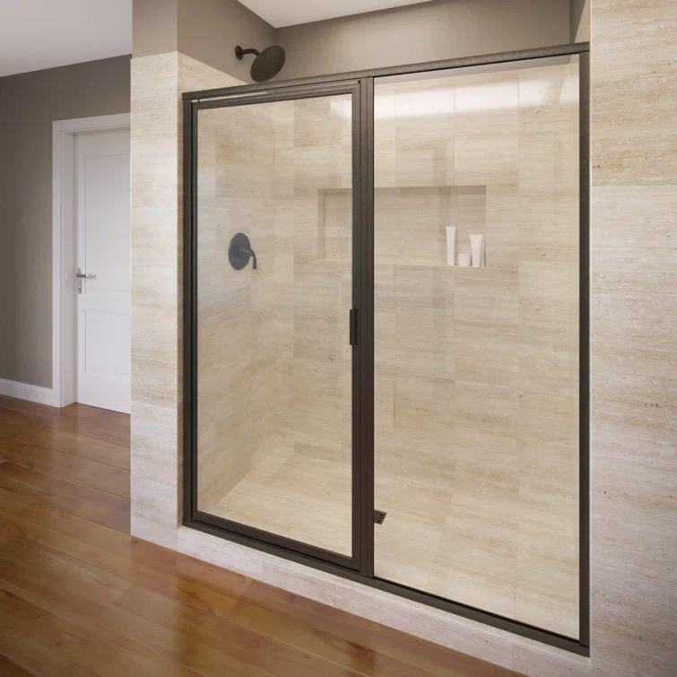 Deluxe 45" W x 72.13" H Framed Shower Door