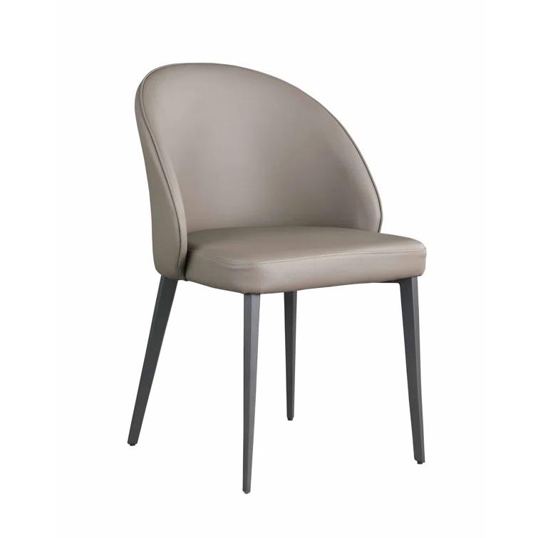 Dining Set w/ Marbleized Sintered Stone Top & 4 Curved Back Side Chairs