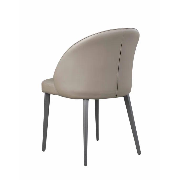 Dining Set w/ Marbleized Sintered Stone Top & 4 Curved Back Side Chairs
