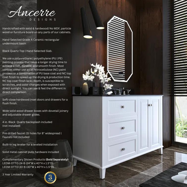 Hannah 48'' Single Bathroom Vanity with Quartz Top