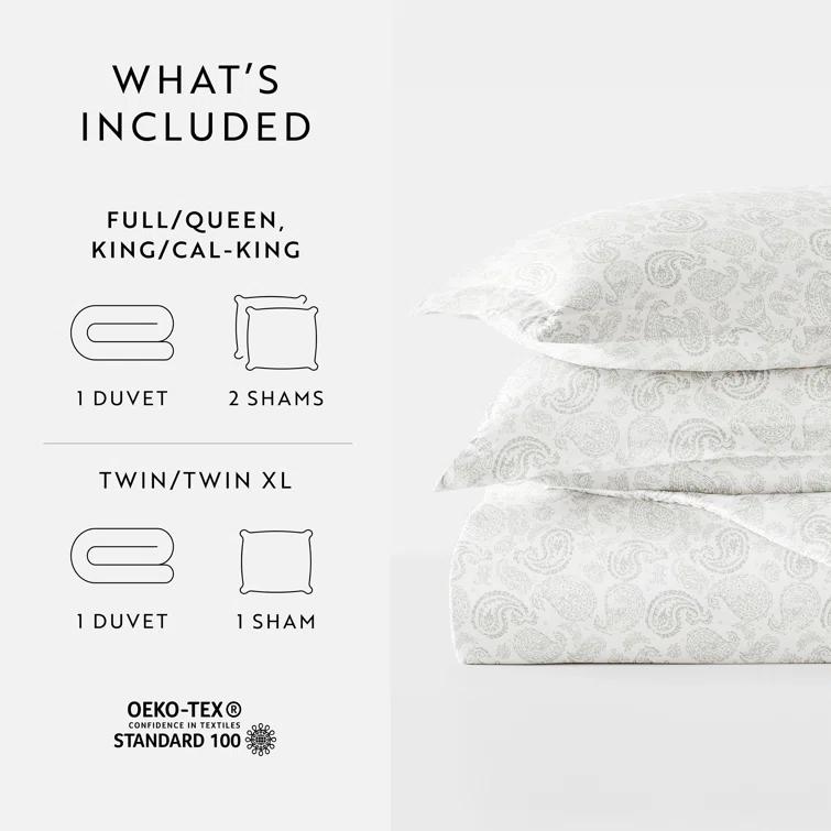 Simply Soft Traditional Paisley Duvet Cover Set