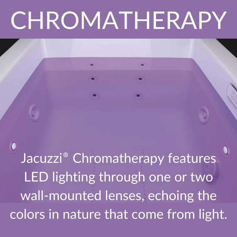 Solna™ Chromatherapy Whisper 72" x 42" Undermount Whirlpool Bathtub
