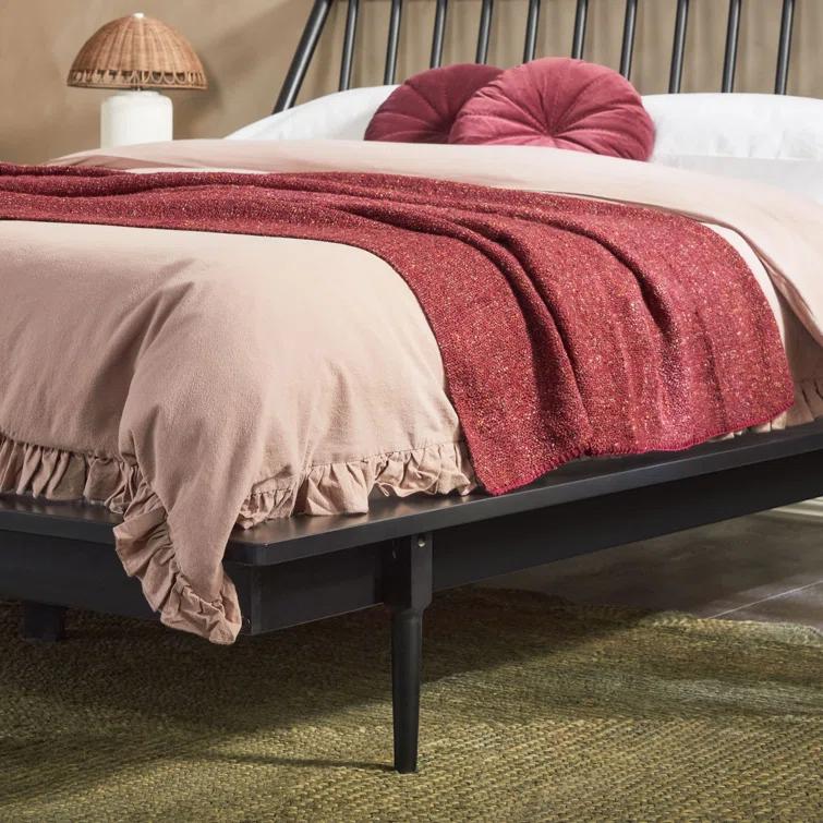 Henline Solid Wood Platform Spindle Bed