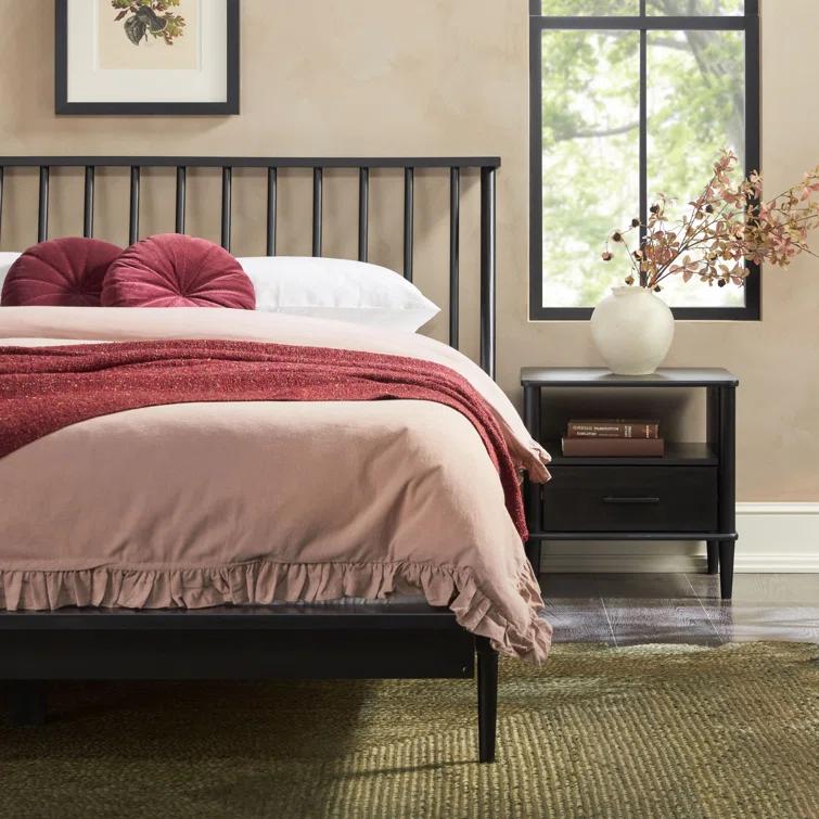 Henline Solid Wood Platform Spindle Bed
