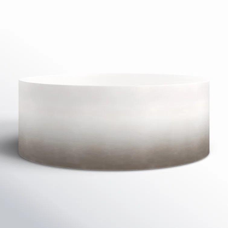 Slate Gray Ombre Round Metal Outdoor Coffee Table
