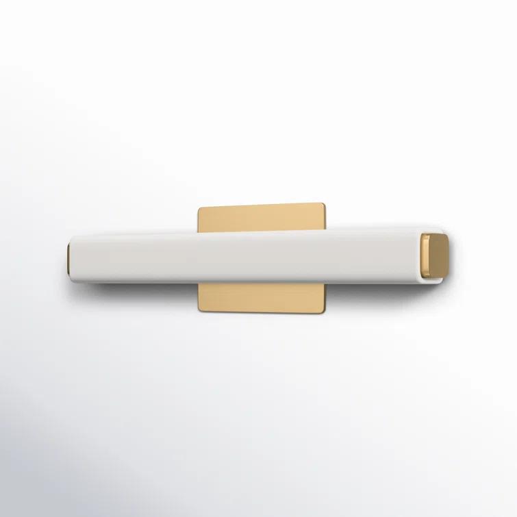 Vogue Transitional Brushed Brass LED Vanity Wall Light with Opal Glass