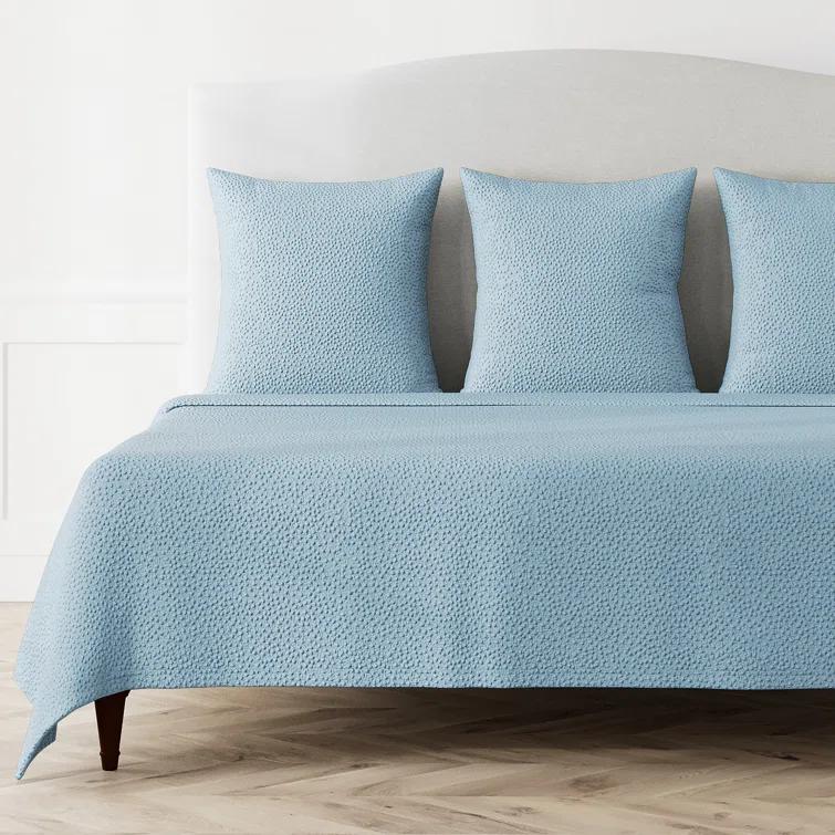 Bubble Matelasse Modern & Contemporary Cotton Geometric Shapes Coverlet Set