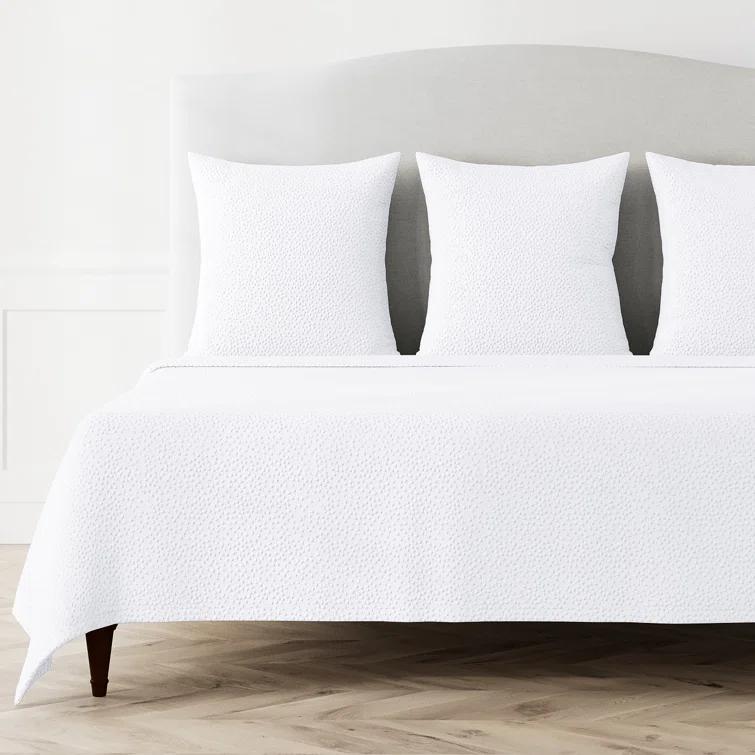 Bubble Matelasse Modern & Contemporary Cotton Geometric Shapes Coverlet Set