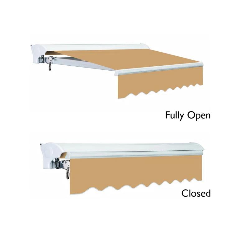 Advaning 10.5'' Fabric, Metal Cover Retractable Patio Awning