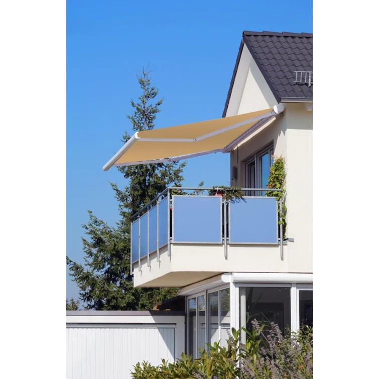 Advaning 10.5'' Fabric, Metal Cover Retractable Patio Awning