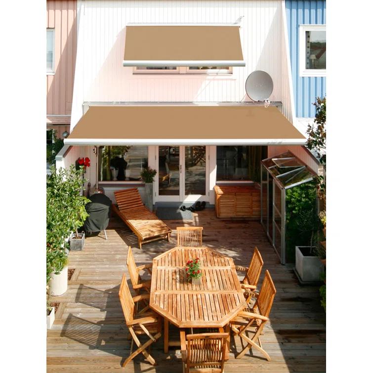 Advaning 10.5'' Fabric, Metal Cover Retractable Patio Awning