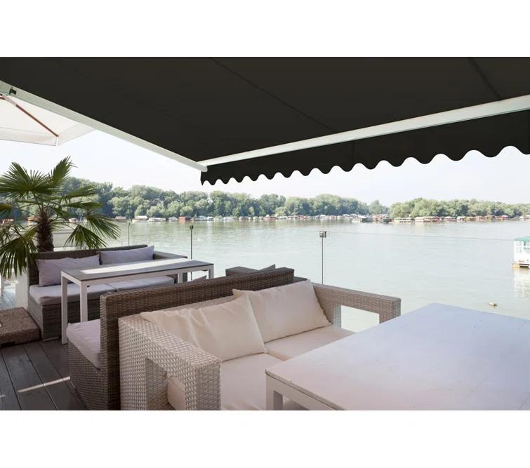 Advaning 10.5'' Fabric, Metal Cover Retractable Patio Awning