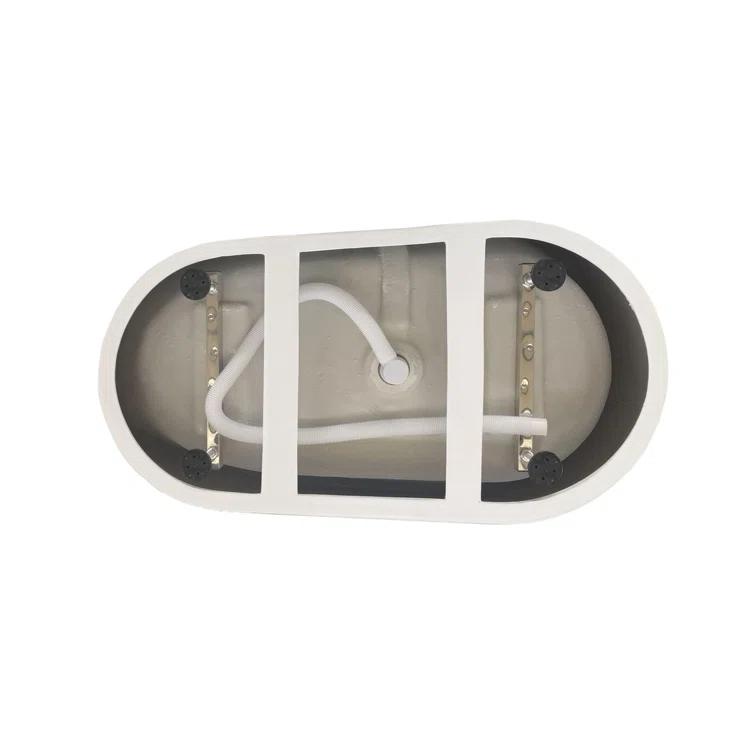 59 Inch Bathtub in Glossy White with Trim