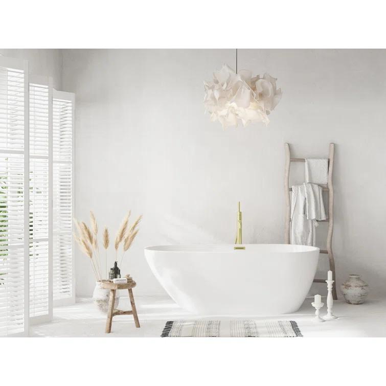 Living District 67 Inch Bathtub in Glossy White with Trim BT30267GW-BGD