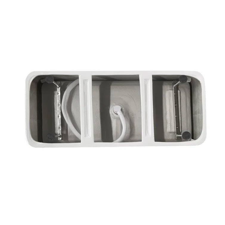 Elegant Kitchen and Bath Bañera de 67 Pulgadas en Blanco Brillante con Ribete Blanco Pulido