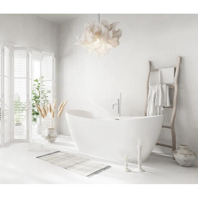 Living District 67 Inch Bathtub in Glossy White with Trim BT30467GW-PCH