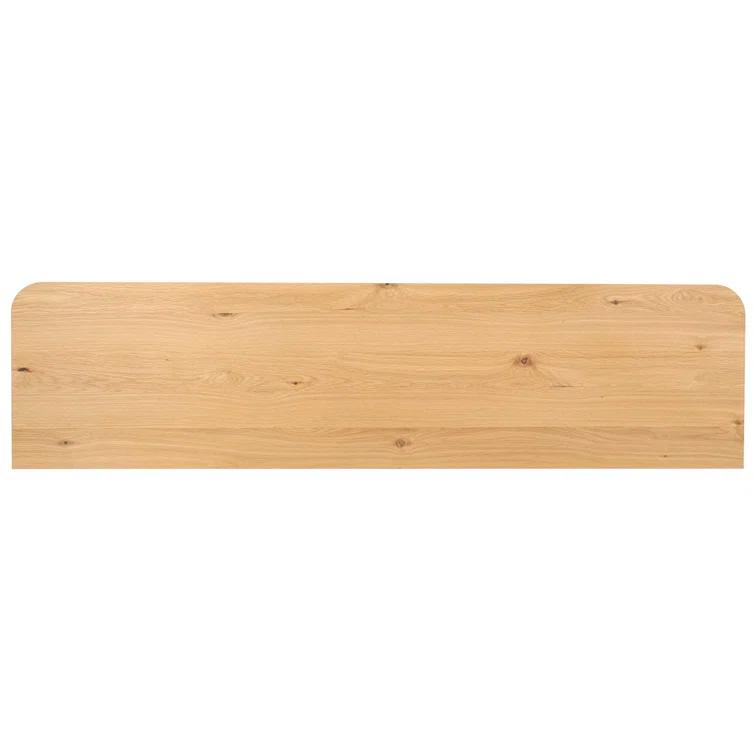 Natural Rubberwood 4-Door Sideboard with Zinc Details