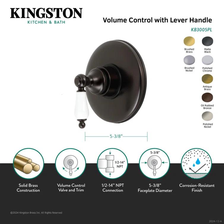 Kingston Brass Vintage Single-Handle Volume Control