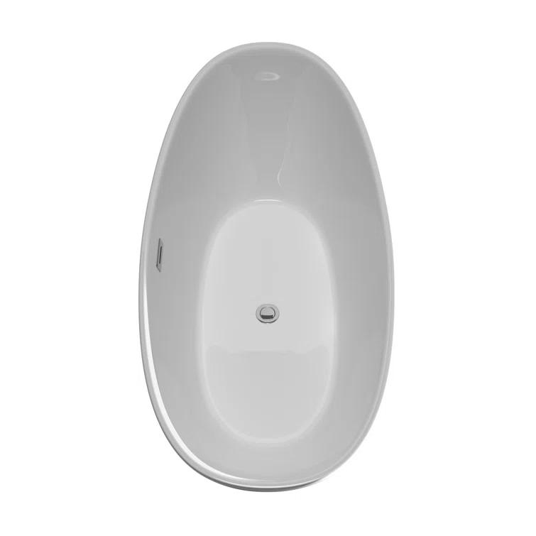 Dorrit 66" x 32" Freestanding Soaking Acrylic Bathtub