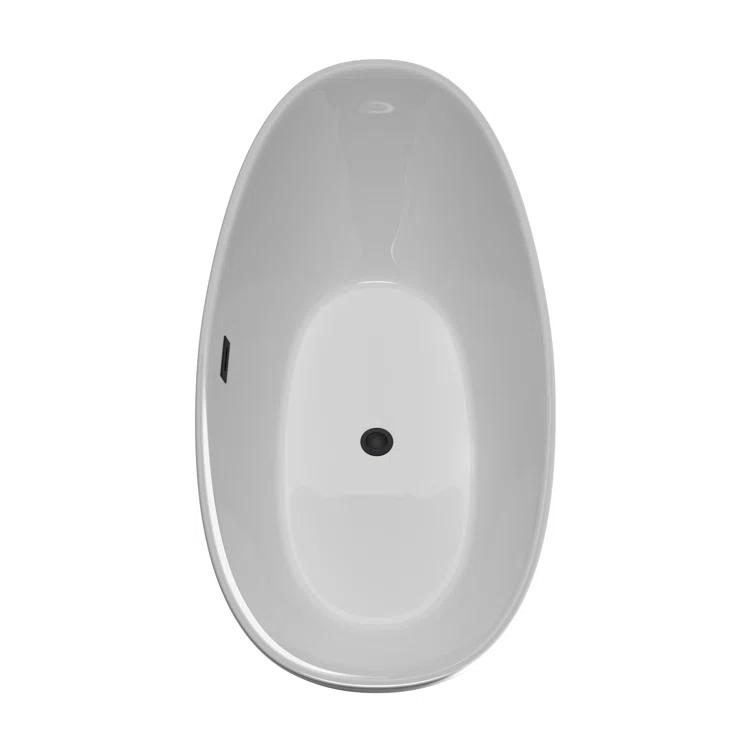 Dorrit 66" x 32" Freestanding Soaking Acrylic Bathtub