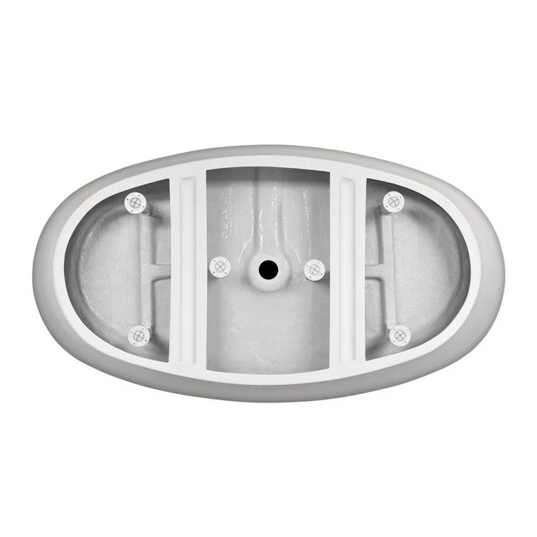 Wyndham Collection WCBTE652060SWATPPC Dorrit 60" x 32" Freestanding Soaking Acrylic Bathtub with Faucet