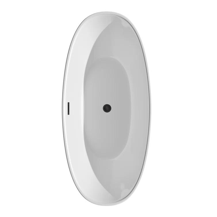 Dorrit 66" x 32" Freestanding Soaking Acrylic Bathtub