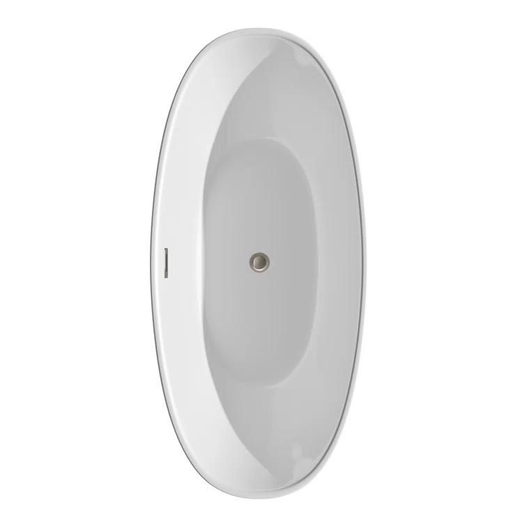 Dorrit 66" x 32" Freestanding Soaking Acrylic Bathtub