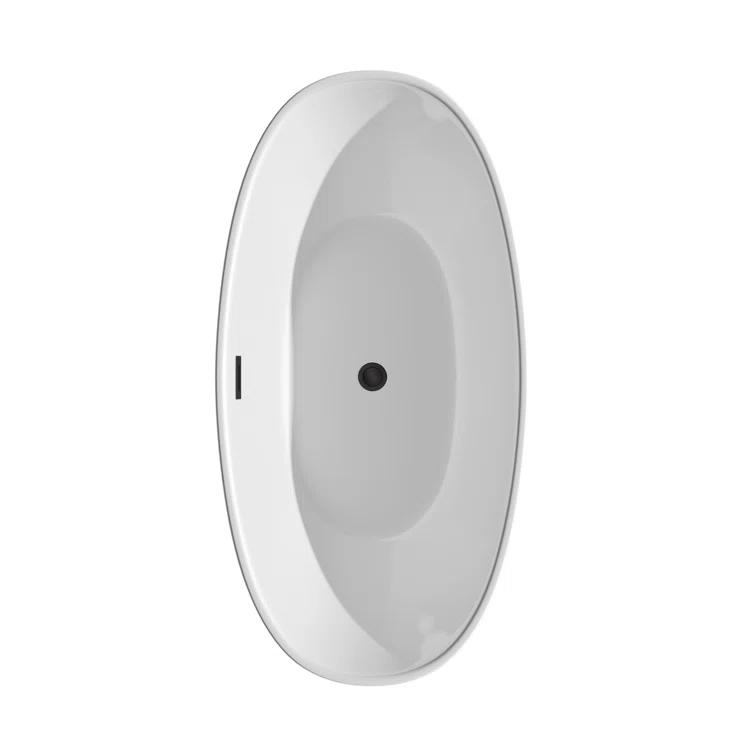 Dorrit 60" x 32" Freestanding Soaking Acrylic Bathtub with Faucet