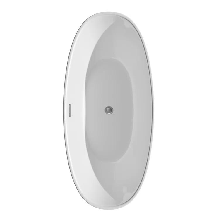 Dorrit 66" x 32" Freestanding Soaking Acrylic Bathtub