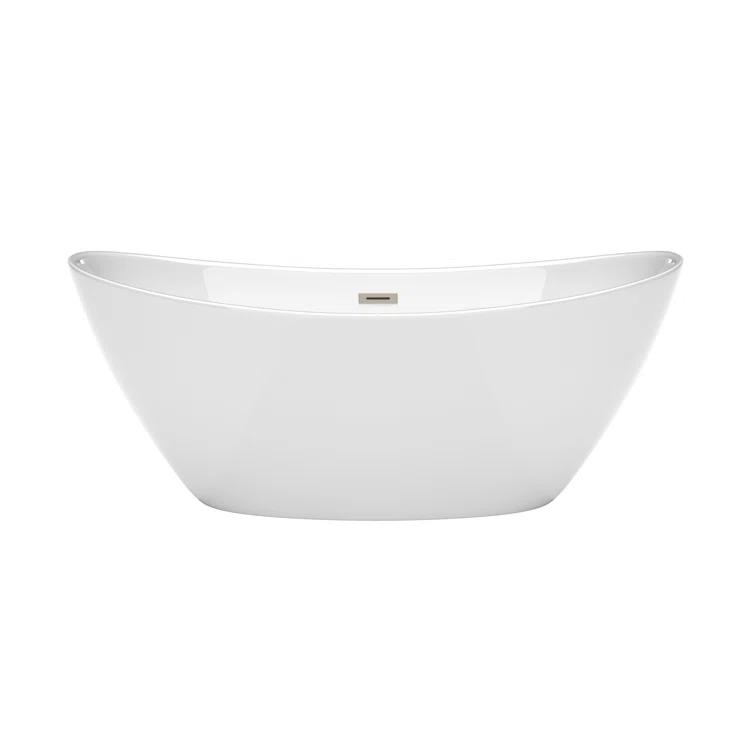 Dorrit 66" x 32" Freestanding Soaking Acrylic Bathtub