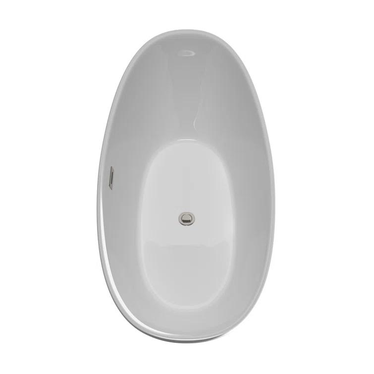Dorrit 66" x 32" Freestanding Soaking Acrylic Bathtub