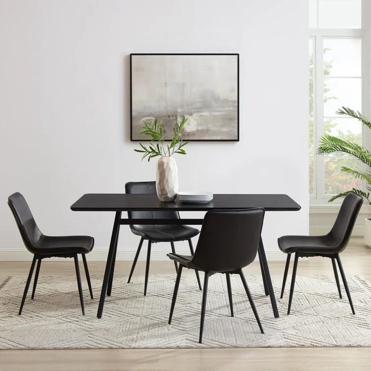 Faijal Ash Metal Base Dining Table