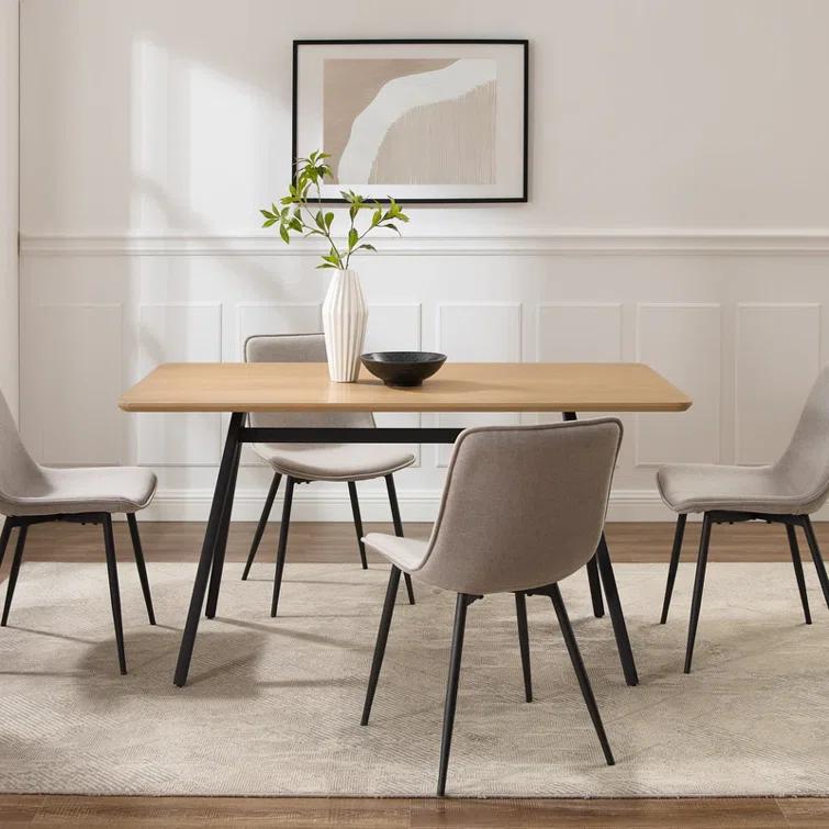 Faijal Ash Metal Base Dining Table