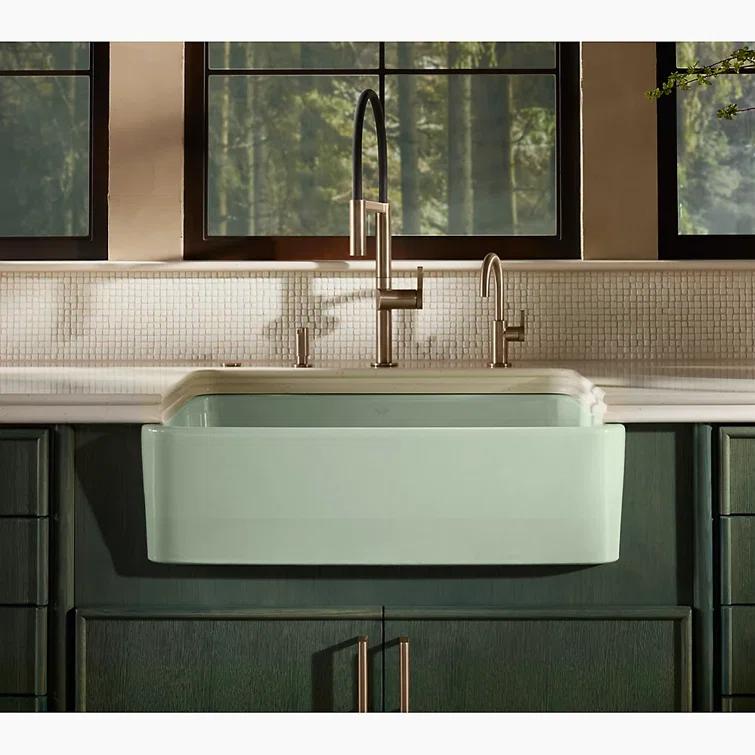 Ironridge 34" Undermount Single-Bowl Farmhouse Cast Iron Kitchen Sink with Apron Front