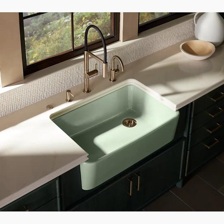 Ironridge 34" Undermount Single-Bowl Farmhouse Cast Iron Kitchen Sink with Apron Front