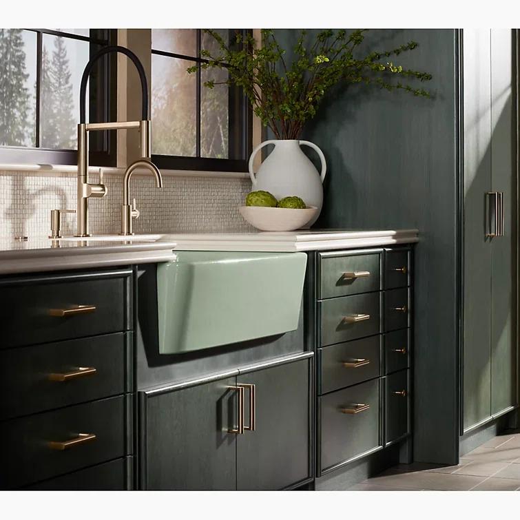 Ironridge 34" Undermount Single-Bowl Farmhouse Cast Iron Kitchen Sink with Apron Front