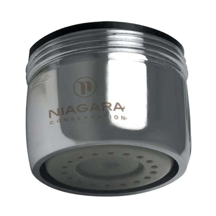 Niagara Conservation N3210N-PC-TU 1-Spray 1 GPM .94-in. Pressure-Compensating Needle-Spray Faucet Aerator Chrome, 6-Pack | Bathroom Sink and Kitchen Sink Aerator for Home Improvement