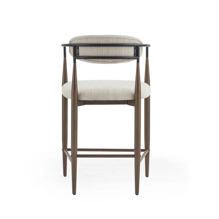 Willa Arlo™ Interiors Maconay Upholstered Counter Stool with Metal Frame (Set of 2)
