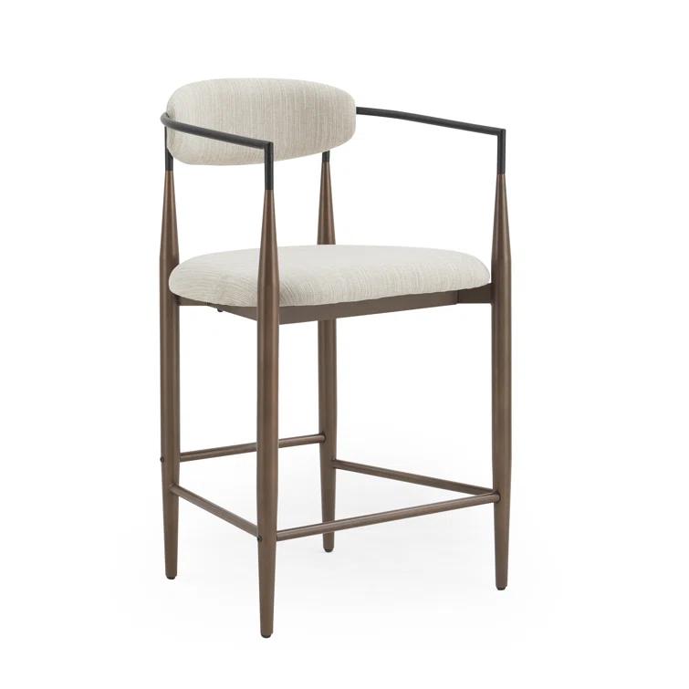 Willa Arlo™ Interiors Maconay Upholstered Counter Stool with Metal Frame (Set of 2)