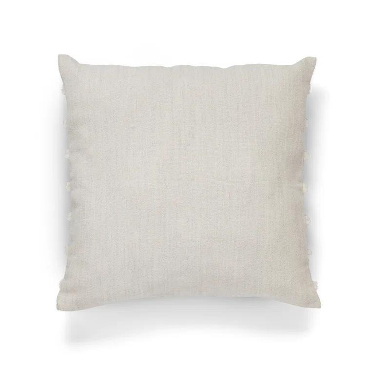 Park Hill Collection Texture Stripe Alpaca Wool Square Pillow Cover